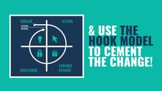 & USE THE
HOOK MODEL
TO CEMENT
THE CHANGE!
 
