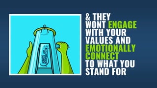 & THEY
WONT ENGAGE
WITH YOUR
VALUES AND
EMOTIONALLY
CONNECT
TO WHAT YOU
STAND FOR
 
