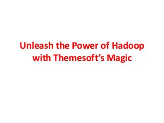 Unleash the Power of Hadoop 
with Themesoft’s Magic 
 