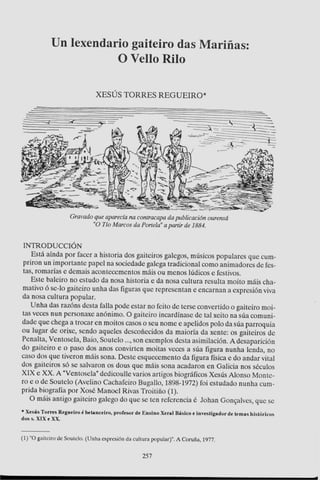 Un lexendario gaiteiro das mariñas o vello rilo | PDF