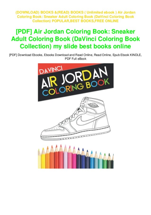 Download Unlimited Ebook Air Jordan Coloring Book Sneaker Adult Coloring