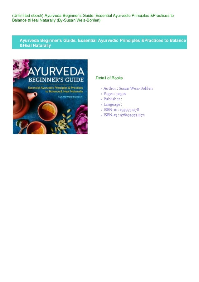 (Unlimited ebook) Ayurveda Beginner's Guide Essential Ayurvedic