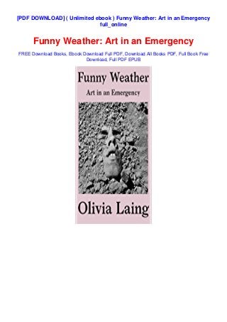 Funny Weather Art In An Emergency Download Free Ebook