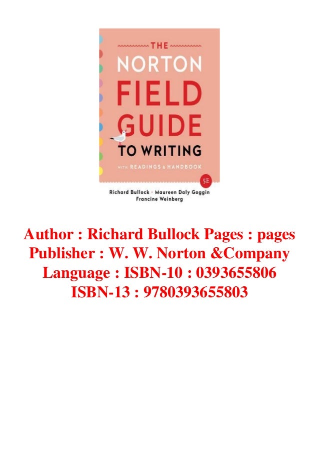 ( Unlimited ebook ) The Norton Field Guide to Writing: With Readings