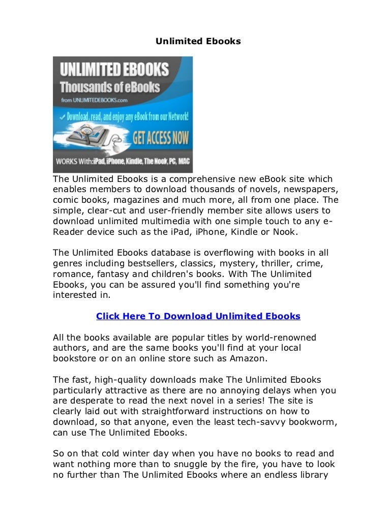 Unlimited Ebooks How To Download Unlimited eBooks To Any Tablet Or e