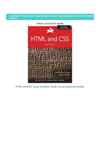 (Unlimited) HTML and CSS: Visual QuickStart Guide (Visual QuickStart ...