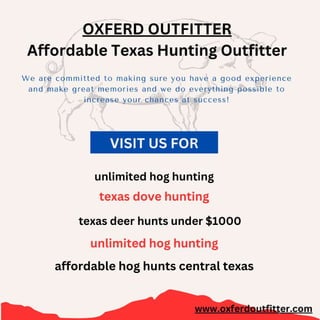 UNLIMITED HOG HUNTING IN TEXAS