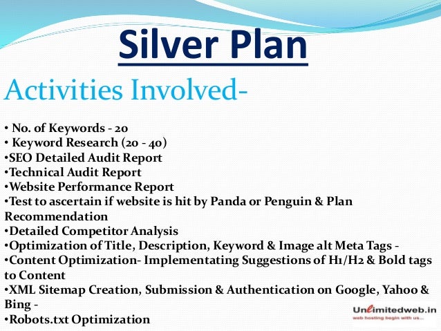 unlimited web hosting seo smo plans
