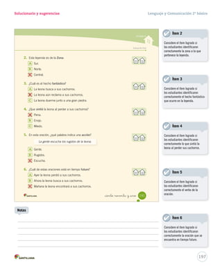 son 
orales 
hechos 
15-06-12 22:02 
Página 189 
Unidad 4 En la biblioteca 
¿Cómo funciona una biblioteca? 
La biblioteca es un espacio donde se encuentran libros, revistas y algunos juegos. Para visitar 
este lugar es necesario saber cómo funciona. 
1. Busca el recortable 7 en la página 285 y pega las imágenes según los pasos indicados para 
_ciento _ochenta y nue 
ir a la biblioteca. 
1 Entra con respeto 
y en silencio. 
2 Pide ayuda a un 
bibliotecario o 
bibliotecaria para 
buscar lo que 
necesitas. 
3 Busca un lugar 
donde puedas 
estar cómodo 
y revisa lo que 
pediste. 
4 Despídete y 
da las gracias, 
cuando te vayas. 
2. Imagina que tienes que pedir prestado un libro para leer en tu casa. Luego, completa la 
siguiente ficha. 
¿Hacia dónde debes dirigirte? 
¿Con quién debes hablar? 
¿Qué debes hacer? 
¿A qué te comprometes? 
189 
Una biblioteca. 
Con el bibliotecario o bibliotecaria. 
Pedir el libro que necesitas. 
A devolver el libro a tiempo y en buen estado. 
Lenguaje y Comunicación 2º básico 
Se sugiere que una vez finalizada 
la tarea, los estudiantes visiten 
la biblioteca del colegio para que 
puedan practicar esta actividad. 
195 
Interacción 
Notas 
 