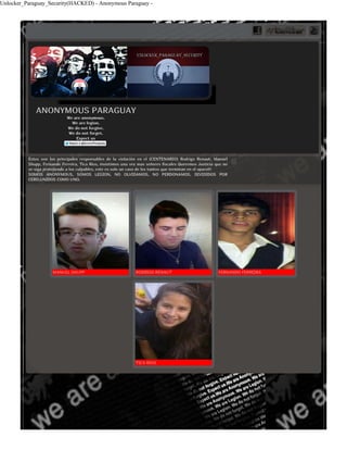 Unlocker_Paraguay_Security(HACKED) - Anonymous Paraguay -

 