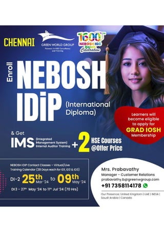 Unlock even more features In HSE Training  NEbosh I dip Course  In Chennai.pdf