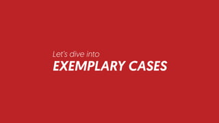 EXEMPLARY CASES
Let’s dive into
 