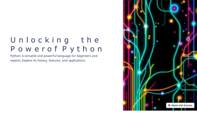 Unlocking the power of python Learning Presentation | PPTX