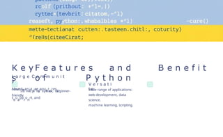Unlocking the power of python Learning Presentation | PPTX