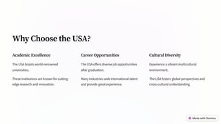 Studying in the USA: A Complete Guide for International Students | PDF