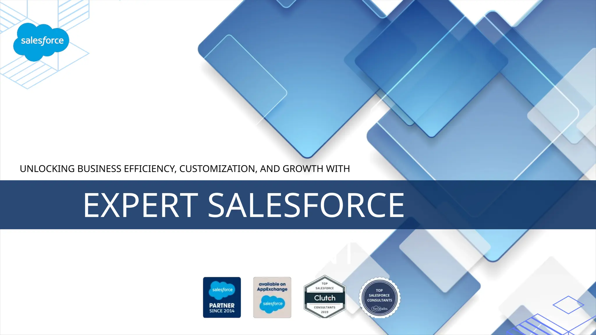 EXPERT SALESFORCE
DEVELOPMENT
UNLOCKING BUSINESS EFFICIENCY, CUSTOMIZATION, AND GROWTH WITH
 
