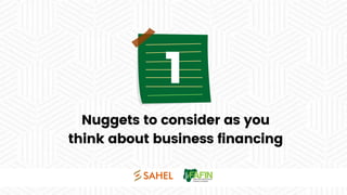 Unlocking business financing opportunities 