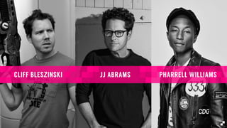 CLIFF BLESZINSKI JJ ABRAMS PHARRELL WILLIAMS
 