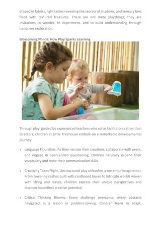 Unlocking Curiosity: The Emilia-Reggio Approach in Action at Little