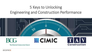 5 Keys to Unlocking
Engineering and Construction Performance
 