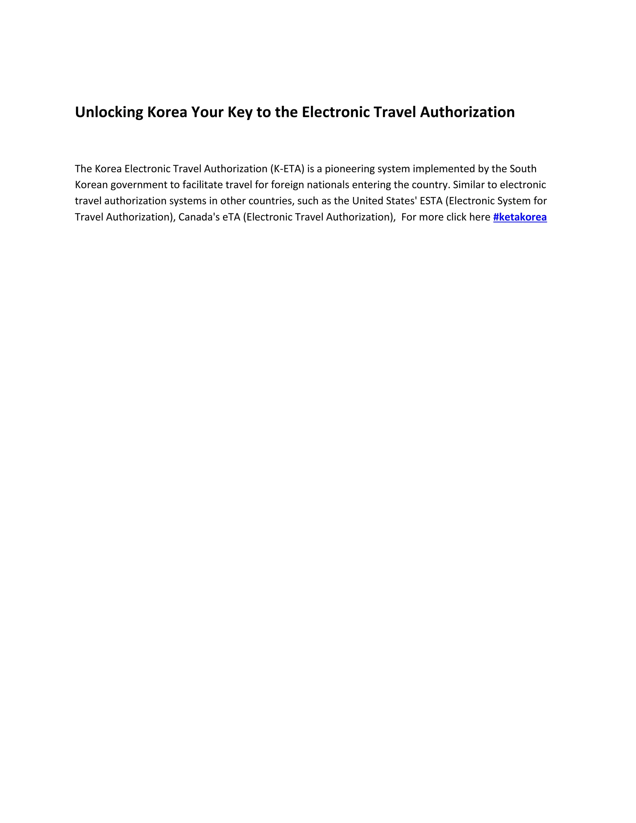 Unlocking Korea Your Key to the Electronic Travel Authorization.docx