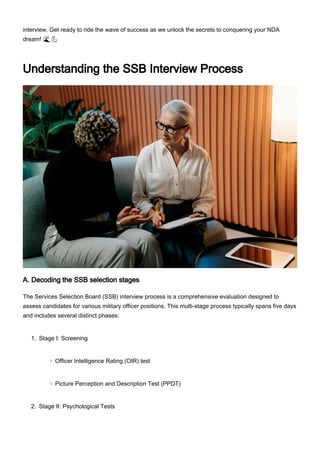 Unlocking NDA Success: The Ultimate Guide to SSB Interview Questions ...