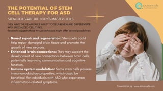 Unlocking Potential Exploring Stem Cell Therapy for Autism in India | PPT