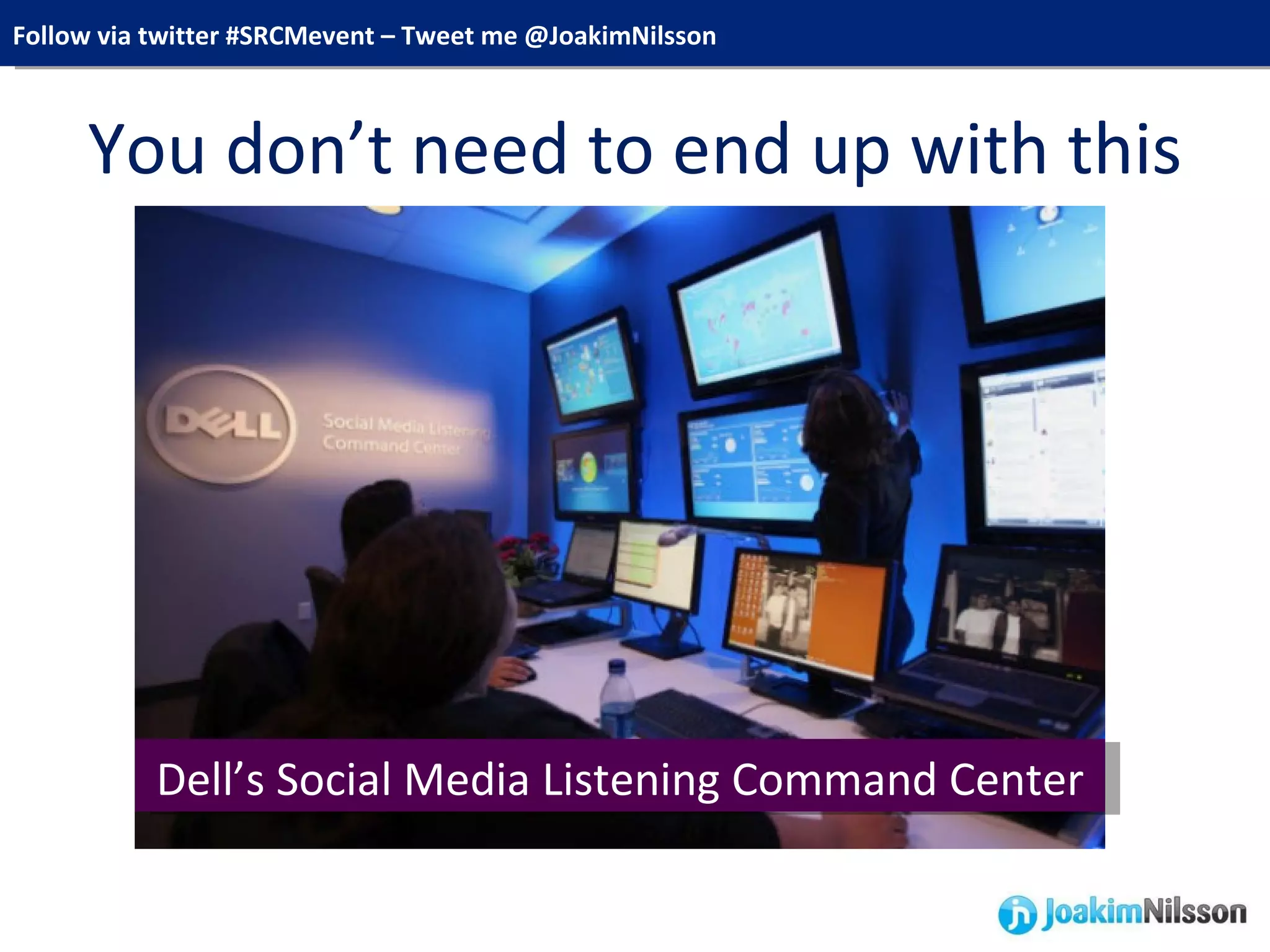 You don’t need to end up with this Dell’s Social Media Listening Command Center 