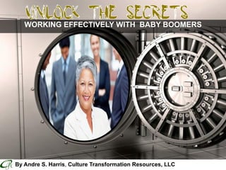 Culture Transformation Resources, LLC * www.CTRConsultingServices.comBy Andre S. Harris, Culture Transformation Resources, LLC
WORKING EFFECTIVELY WITH BABY BOOMERS
 
