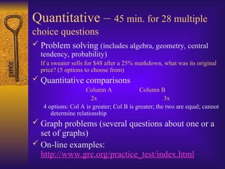 Unlocking the GRE test for students work | PPT