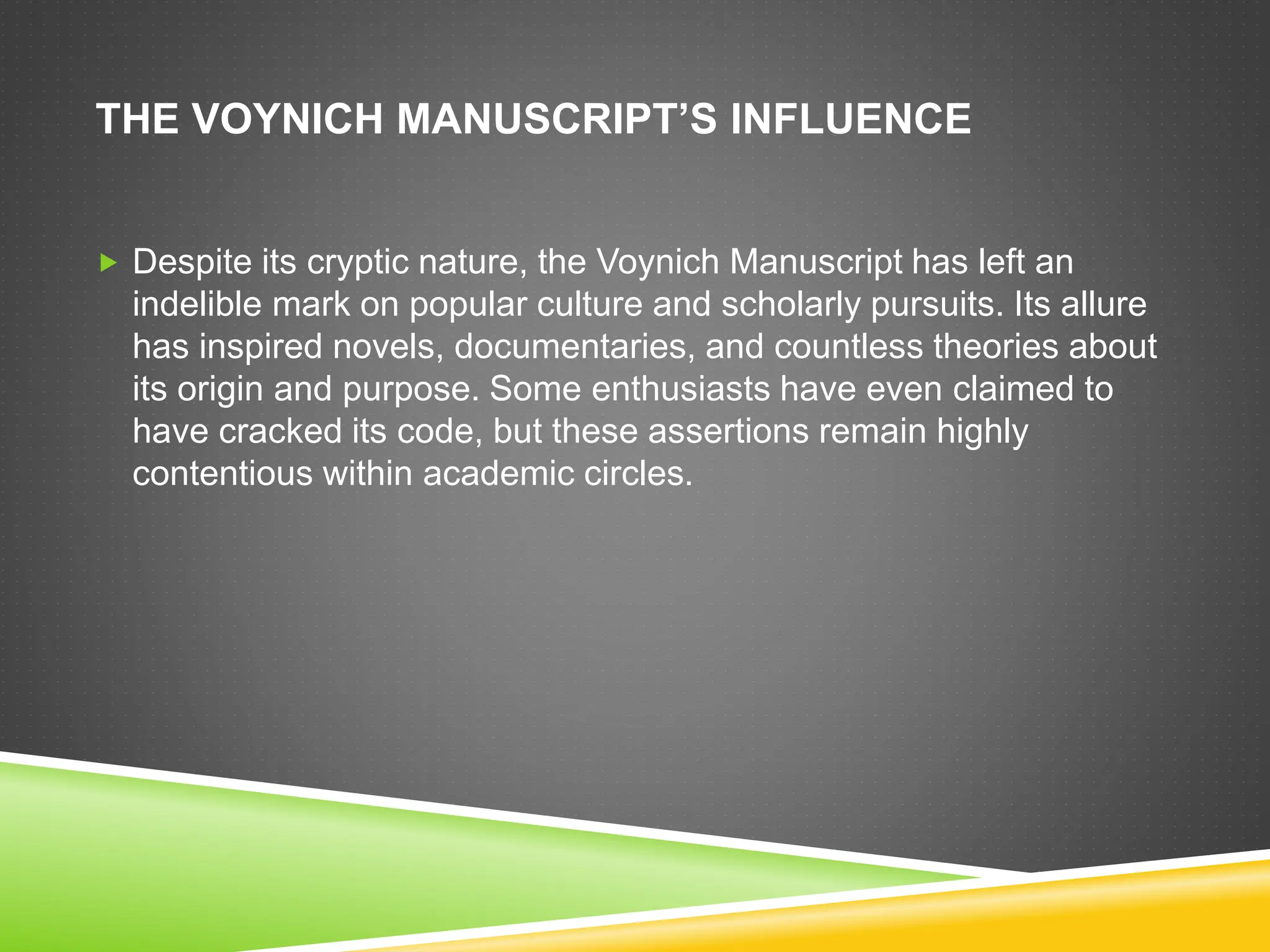 Unlocking the Mystery of the Voynich Manuscript | PPTX
