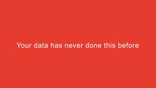 Your data has never done this before
 