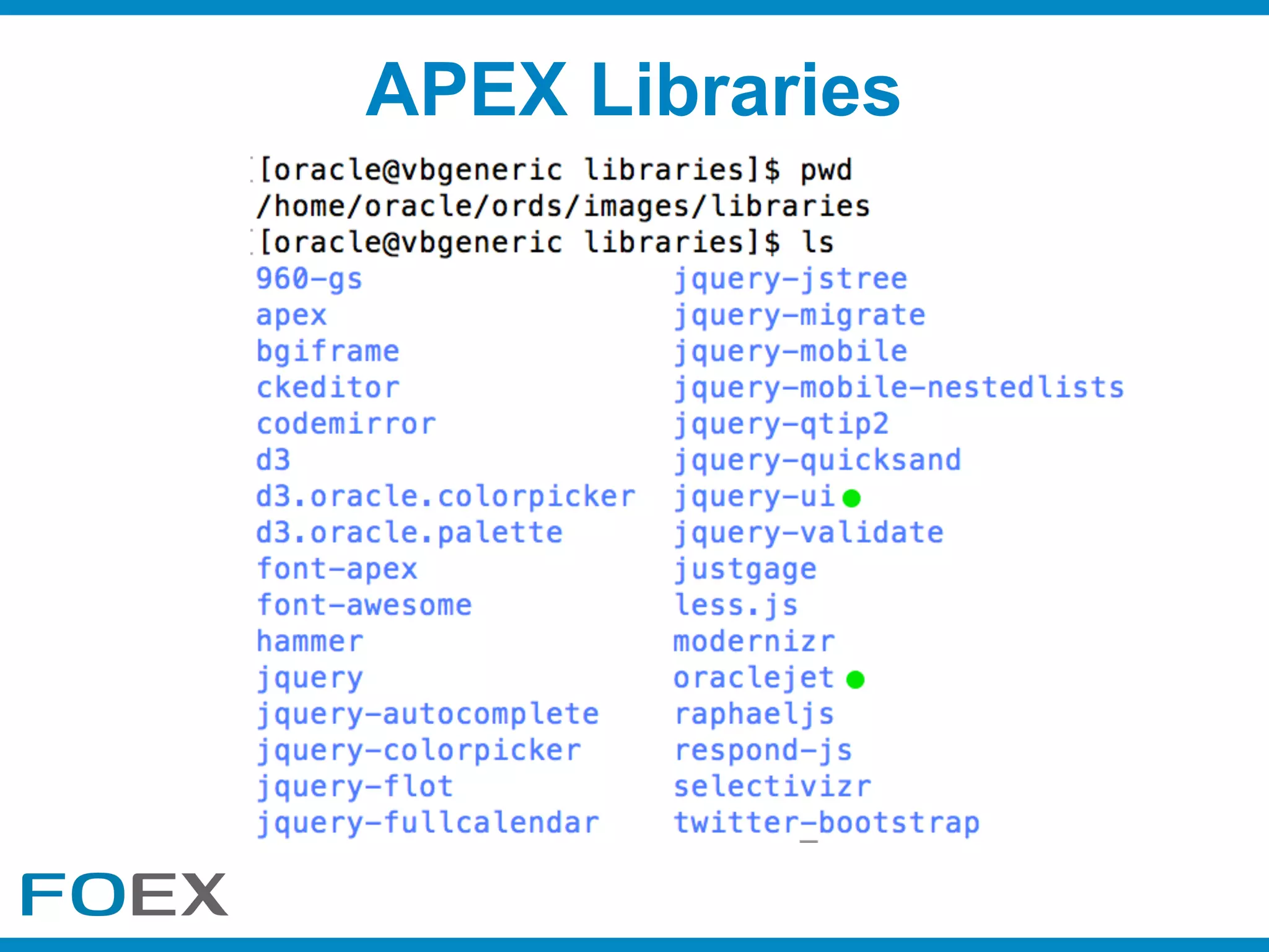 APEX Libraries
 