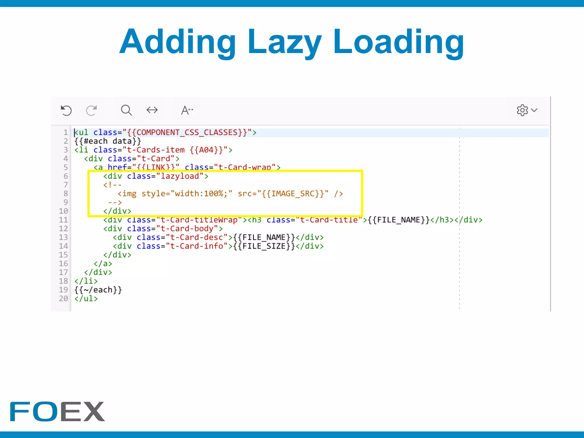Adding Lazy Loading
 