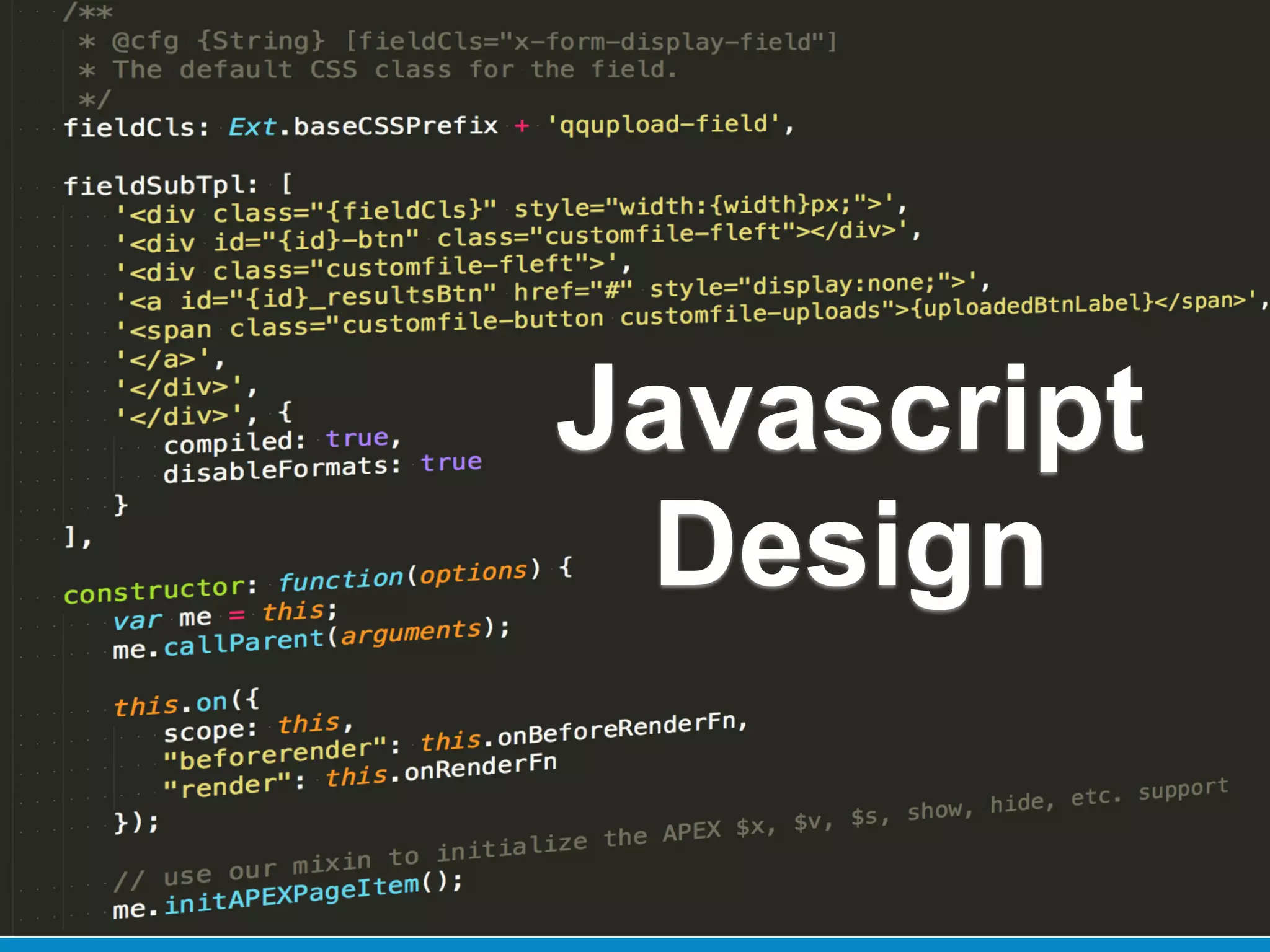 Plugin Javascript Design
Javascript
Design
 