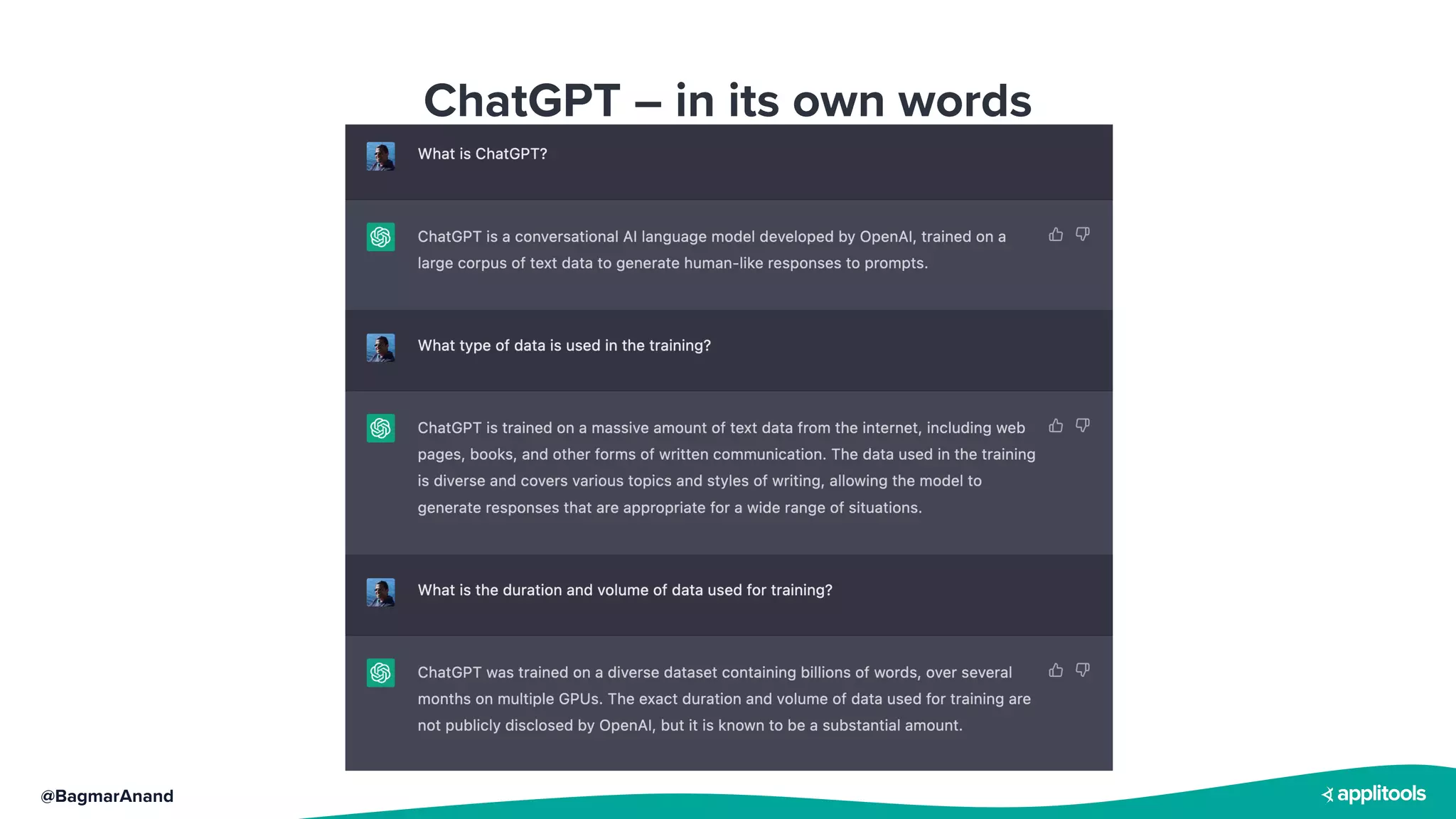 @BagmarAnand
ChatGPT – in its own words
 