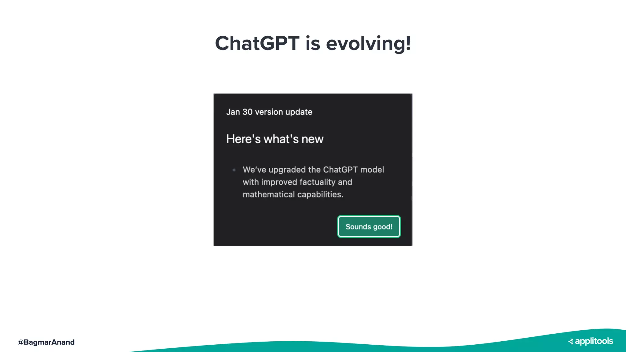 @BagmarAnand
ChatGPT is evolving!
 