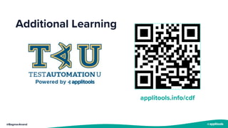 @BagmarAnand
Additional Learning
applitools.info/cdf
 