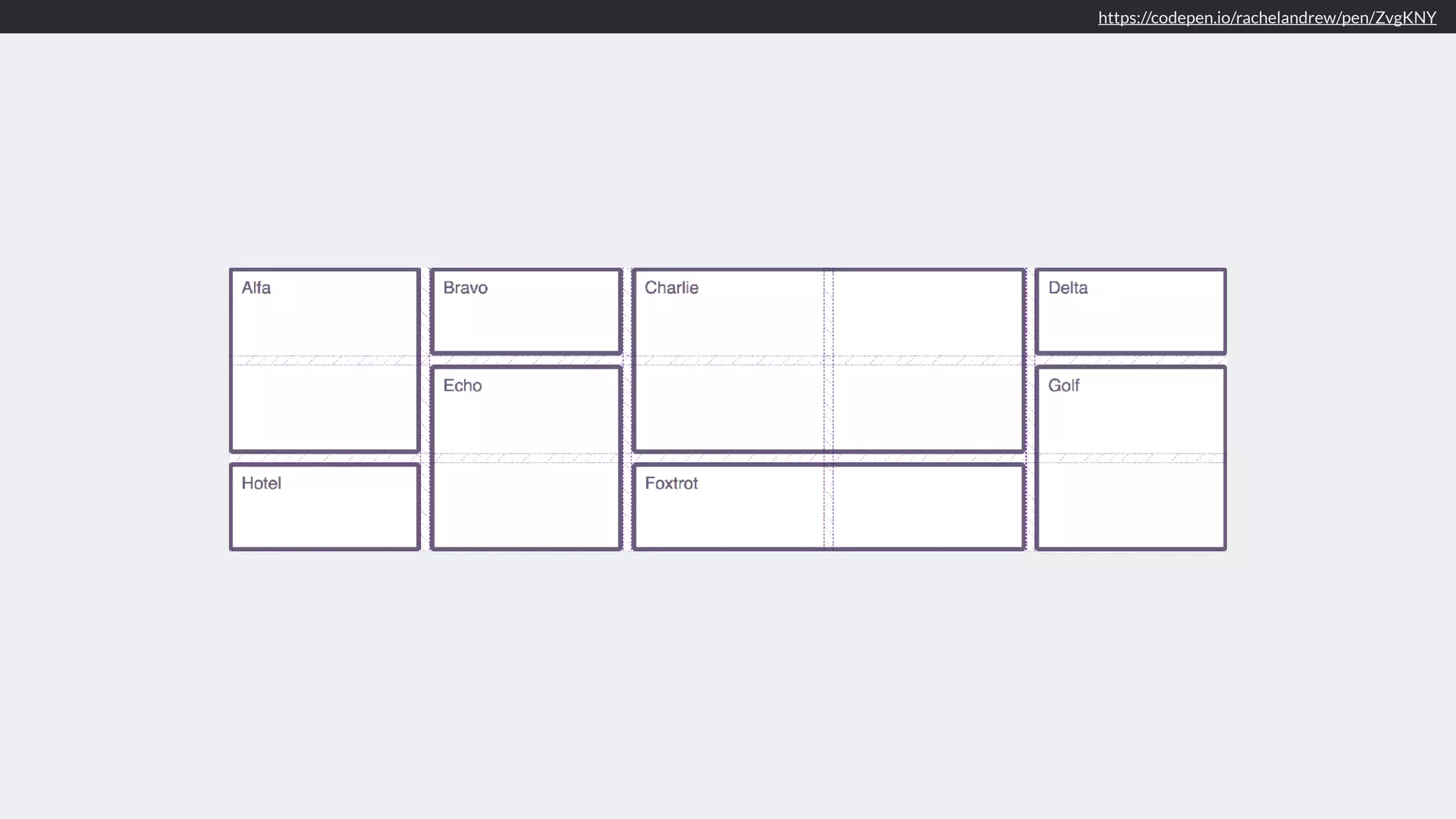 https://codepen.io/rachelandrew/pen/ZvgKNY
 