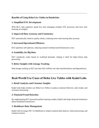 Unlocking the Power of Delta Live Tables in Data bricks with Kadel Labs.pdf