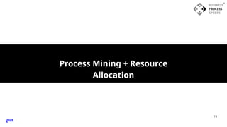 19
Process Mining + Resource
Allocation
INDE
X
 