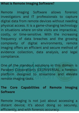 Unlocking the Power of Remote Imaging Software A Modern Solution for ...