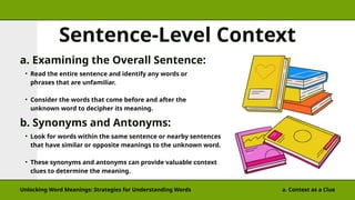 Unlocking Word Meanings Educational Presentation in Green White ...