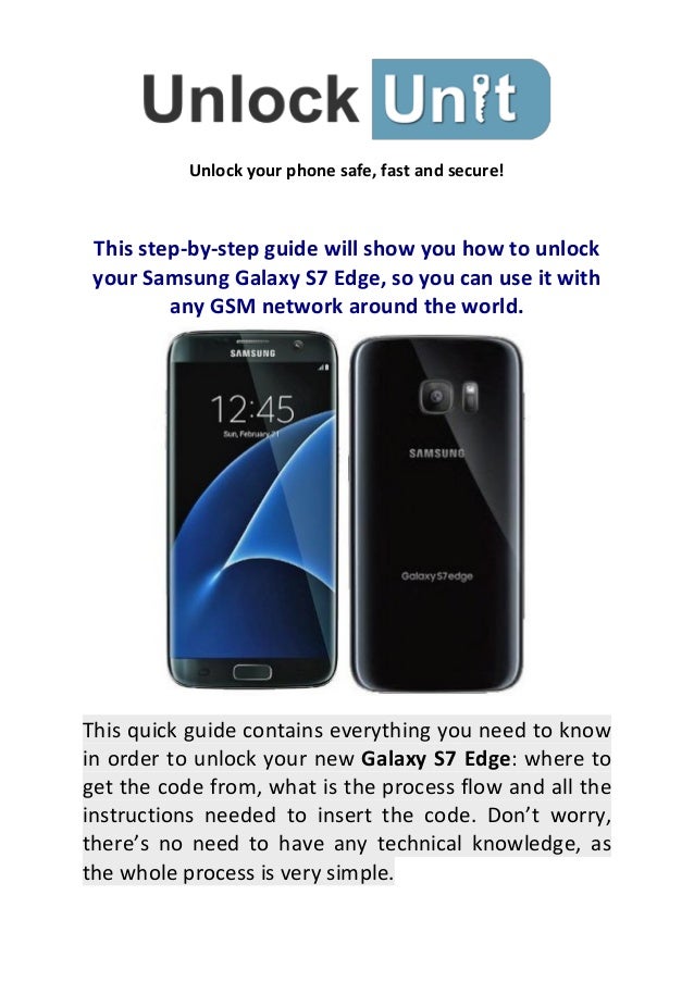 HOW TO UNLOCK Samsung Galaxy S7 Edge