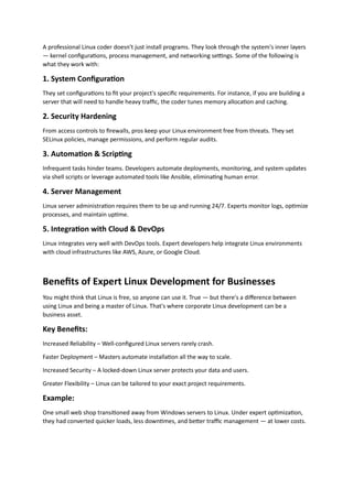 Unlock the Full Potential of Your Systems with Expert Linux Development ...