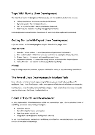 Unlock the Full Potential of Your Systems with Expert Linux Development ...