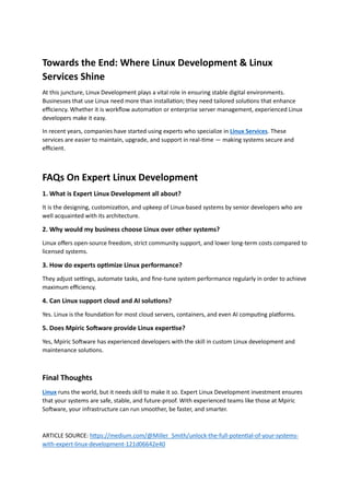 Unlock the Full Potential of Your Systems with Expert Linux Development ...