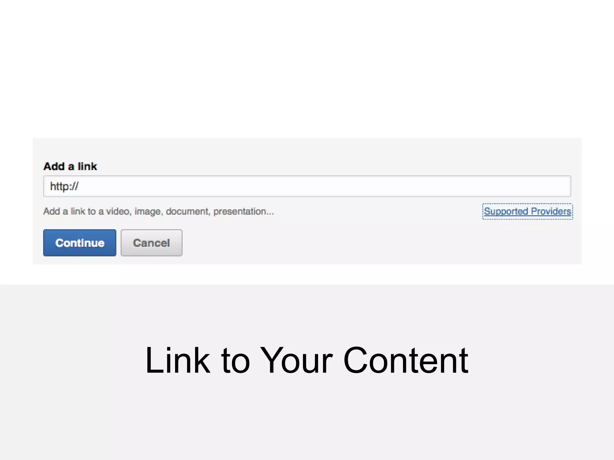 Link to Your Content
 