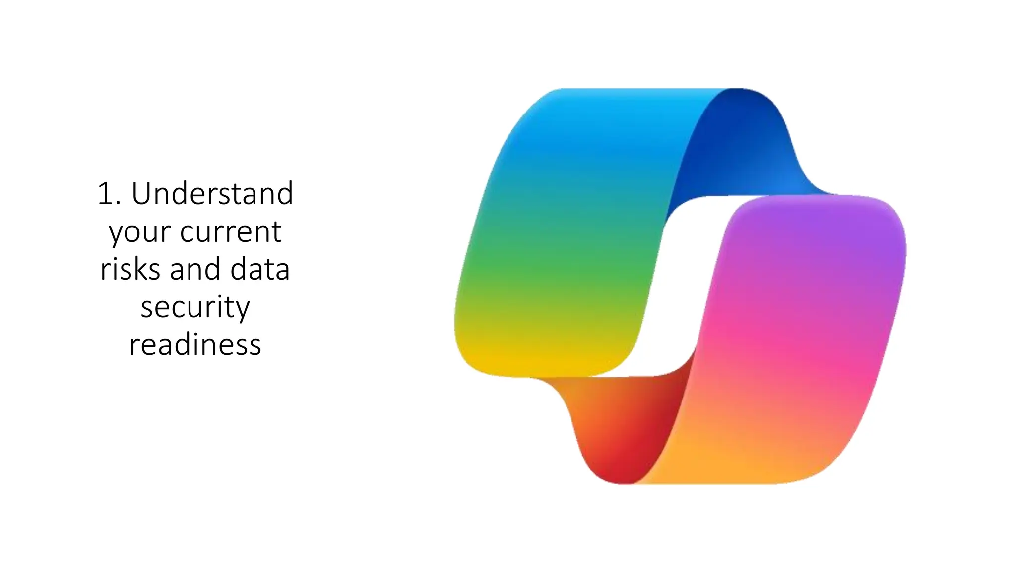 1. Understand
your current
risks and data
security
readiness
 