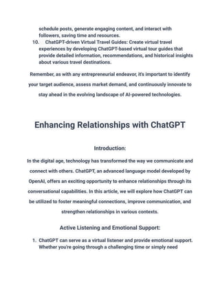 ChatGPT in Wealth & Health & Relationships